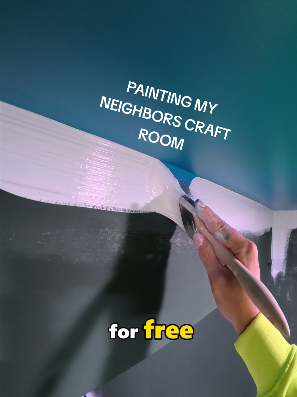 Painting my neighbors craft room today! #alecpaints 