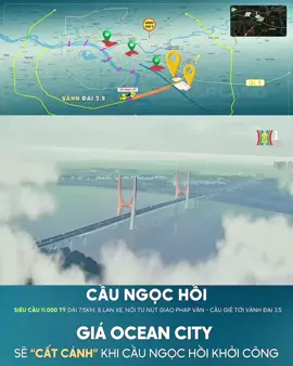 Còn ít tháng nữa là khởi công cầu Ngọc Hồi. Toàn bộ BĐS phía Đông Hà Nội như Vinhomes Ocean Park 2&3; Ecopark, các CĐT và Dự án liên quan hệ sinh thái như MIK, Masteri, Capitaland...tại Ocean Park 2-3 sẽ cùng hưởng lợi, tăng giá, thanh khoản, giá trị sử dụng sẽ ngày càng thực tiễn ☺️☺️ #Vinhomes #VinhomesOceanPark 