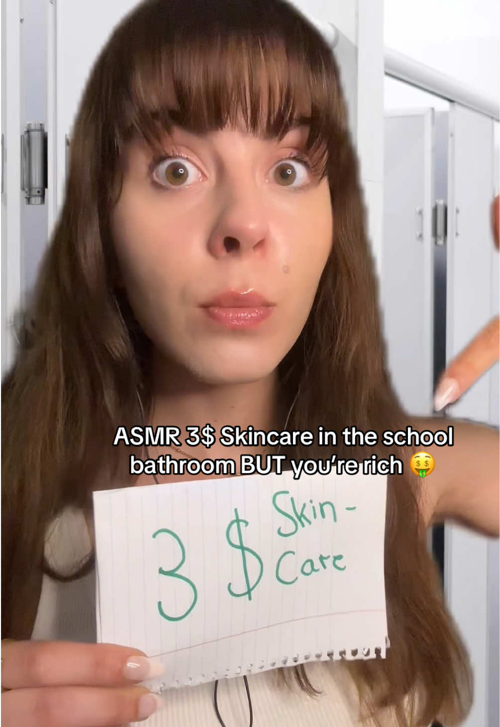 ASMR 3$ Skincare in the school bathroom BUT you’re rich 🤑 check out the link in my bio for the special offer 💗 #asmrvideo#asmr#asmrsounds#asmrroleplay#asmrtiktok#asmrskincare#loviskincare#loviscanner#skincarecheck#skincareroutine#loviapptest 