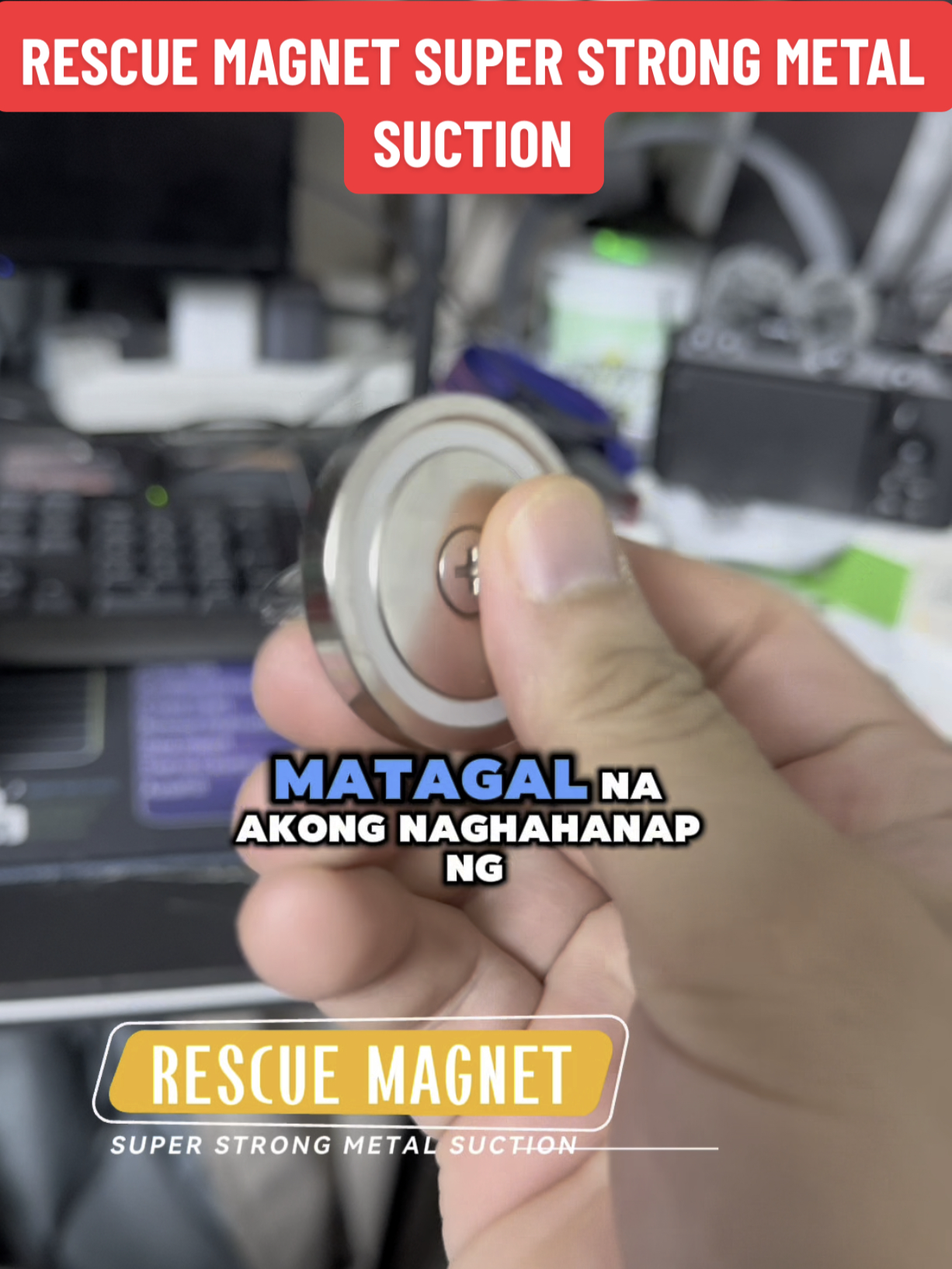 Rescue Magnet Round Hook Super Strong Metal Suction Stainless Steel 304 with Electrostatic Coating for Lifting Objects, Applicable in Laboratory, 16-42mm [THG PHIL] #RescueMagnet #StrongMagnet #LaboratoryTools #StainlessSteel304 #HeavyDutyHook #MagneticHook #ElectrostaticCoating #LiftingEquipment #IndustrialMagnet #TikTokFinds