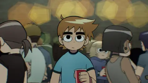 Scott pilgrim(2023) Scott meets Ramona at a party scene