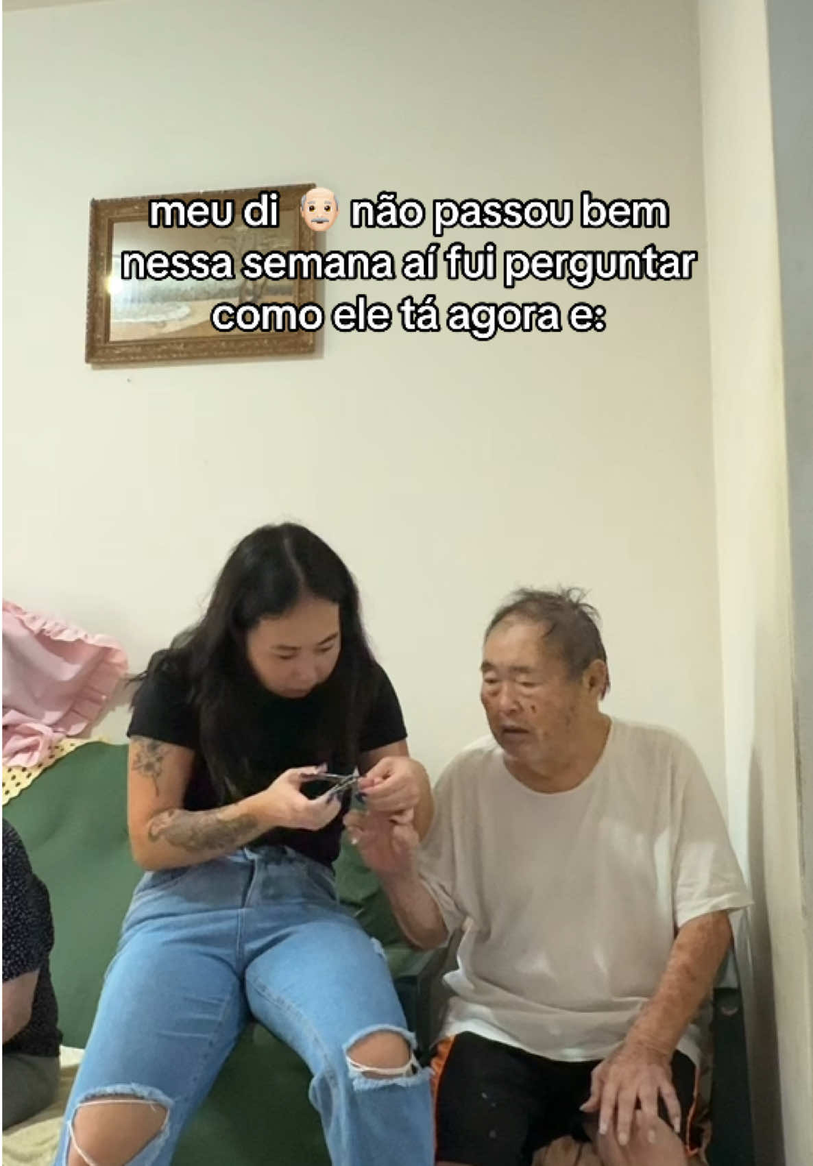 meu ditchan (avô em japonês) tem 89 anos e não perde o bom humor kkkkk #foryou #fy #familia #avos #nikkei #asiaticos #asian 