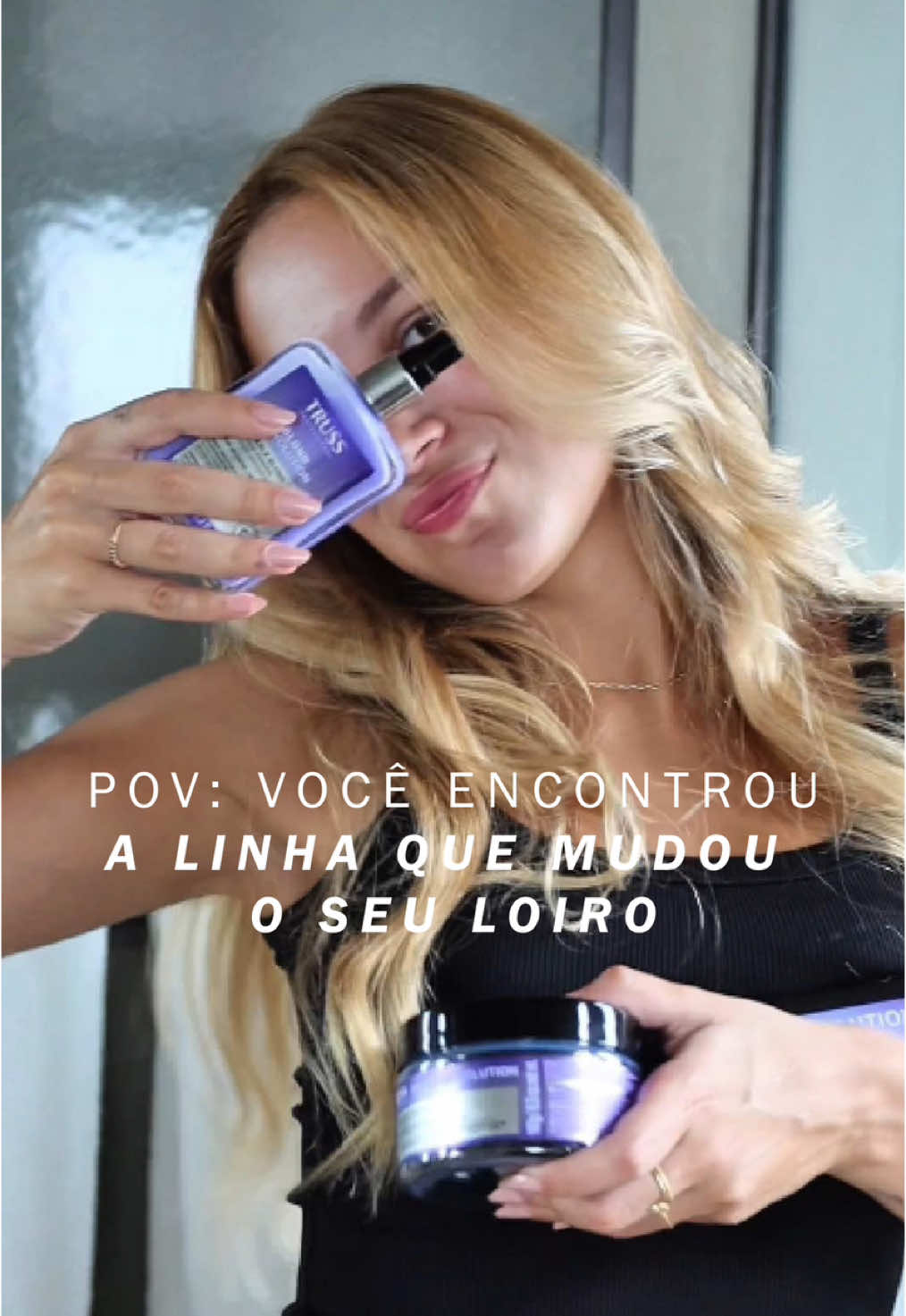 O loiro que você ama, com o cuidado que ele precisa. 💜 Blond Revolution para fios saudáveis, protegidos e impecáveis! #BlondRevolution #LoiroTRUSS #TRUSS