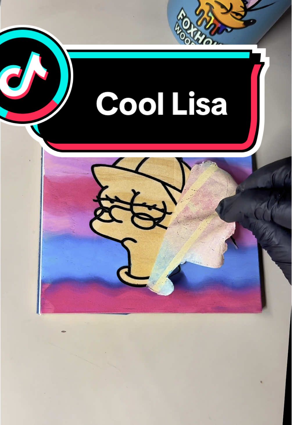 Replying to @missstarstealer Satisfying Lisa Simpson #satisfying #painting #woodworking 