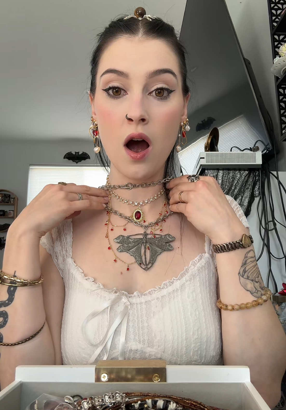 FROM AUSTRALIA?!!! ITS SO GOOD! @RizzlesTreasuresTrinkets  FILLED THIS JEWELRY BOX! Here is part 6!! ❤️#jewelrytiktok #foryewwww #trendingvideo #fypシ゚viral #mysteryjewlerygirl #supportsmallbusiness #crystals #mysterybox #accessories #jewleryhaul #mystery #jewelry #jar  #box #alttiktok #crystalsoftiktok #handmadejewelry #unboxing #crystaltok 