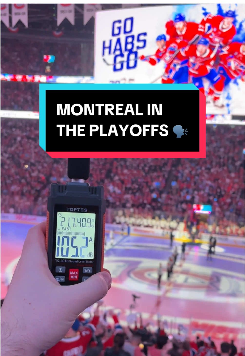 is this the loudest First Round game? 🔊 #NHL #StanleyCup #MontrealCanadiens #sports #SportsTikTok #hockey 