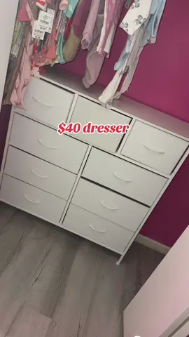 Get rid of that broke down dresser #fabricdresser #spacious #babyroom #nesting #white #babygirl #tiktokshop 