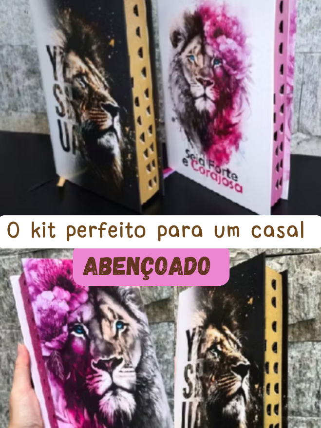Esse kit com 2 bíblias foi feito para casais que colocam Deus no centro da relação!🙏 Letra grande, capas lindas com estampa de leão e um design que toca o coração.😍 Perfeito para orar juntinhos, estudar a palavra e fortalecer a fé em casal!❤️ Marca aqui aquele casal que vai amar esse achadinho!😊 Salva pra não perder essa dica abençoada! #bíblia  #casalcristão  #achadinhosshopee🛍️🛒🔥 #presentecristao #meucantinhoabençoado 