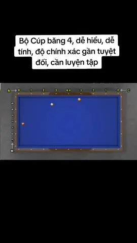 Bộ Cúp băng 4, dễ hiểu, dễ tính, độ chính xác gần tuyệt đối, cần luyện tập#bida3c #3cushion #bida3bang #bidababang #carombabangvn #sachbida #nutsobida #billiards #bida 