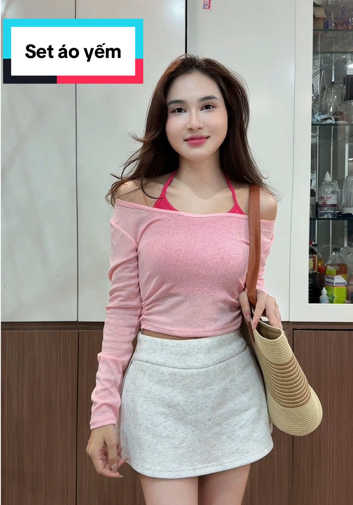Set áo yếm và áo thun giấy mặc xinh lắm #setyem #setyemxinh #aokieunuxinh #aokieunu 