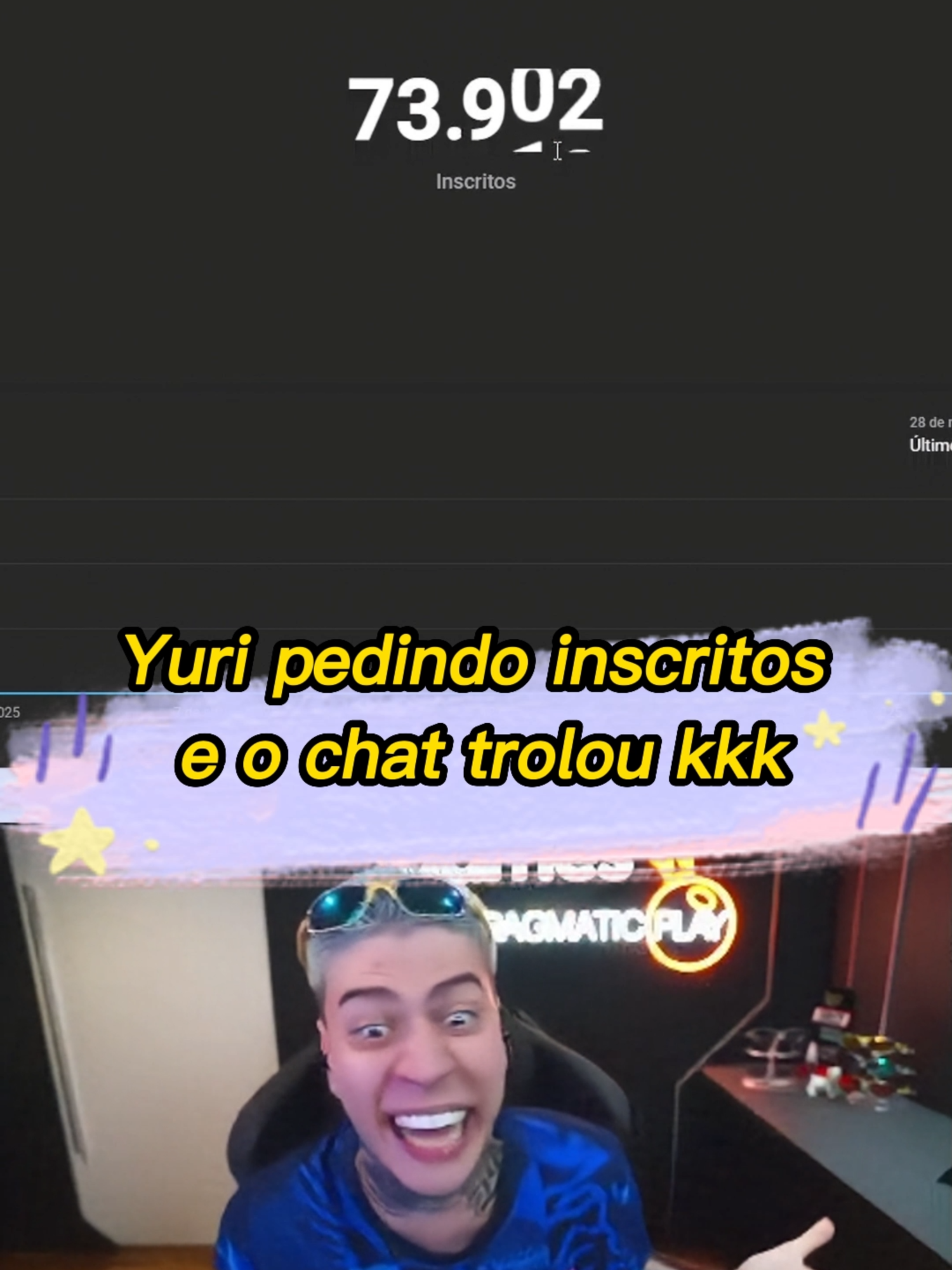 Yuri pedindo inscritos e chat trolando KKKKKK #yuri22 #yuri22edts #yuri22clips #yuribrida3320 #fyp #youtubers