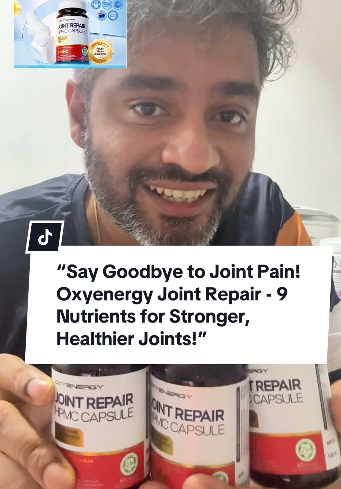 “Say Goodbye to Joint Pain! Oxyenergy Joint Repair - 9 Nutrients for Stronger, Healthier Joints!” Thanks to @oxyenergy.my #jointhealth #oxyenergy #jointsupport #painrelief #healthyjoints #glucosamine #activelifestyle #healthylifestyle #fyptamil #tamilviral #malaysiantamiltiktok #productreviews 