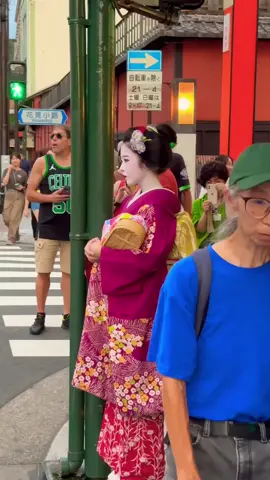舞妓 Foreign tourists look satisfied after seeing a live maiko! Gion, Kyoto, Japan #舞妓
