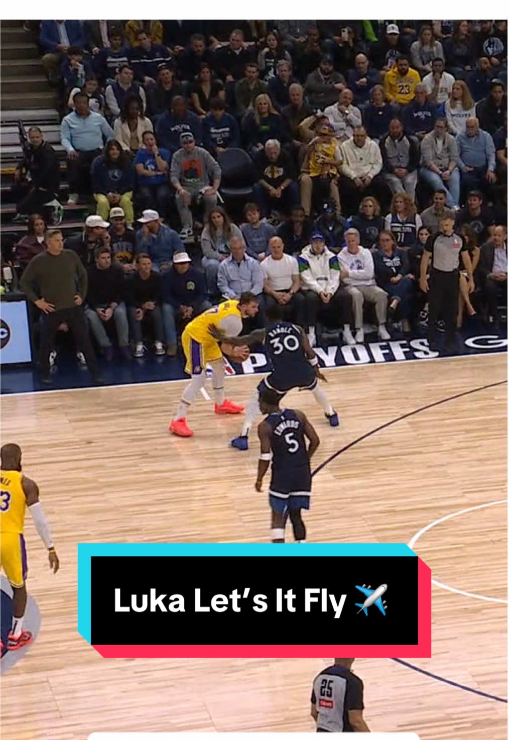Luka sinks the tough three 👌 #NBA #NBAPlayoffs #Basketball #Luka #Lakers
