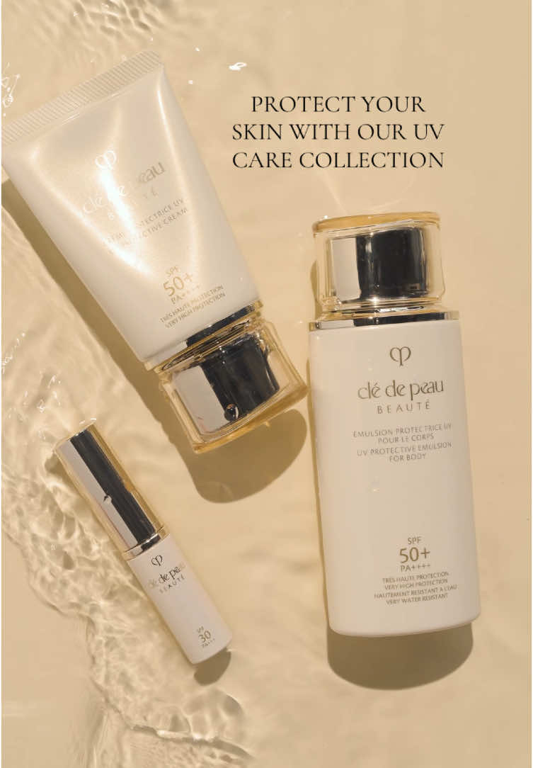 Soak up the sun, not the damage – with your ultimate summer essentials! 🌞 From the #UVProtectiveCream to the refreshing #UVProtectiveEmulsionforBody and #ProtectiveLipTreatment, we've got your skin covered all season long to keep your glow radiant, lips protected, and body shielded 🤍 #CledePeauBeaute #CPB #spf #sunscreen #skintok #sunprotection 