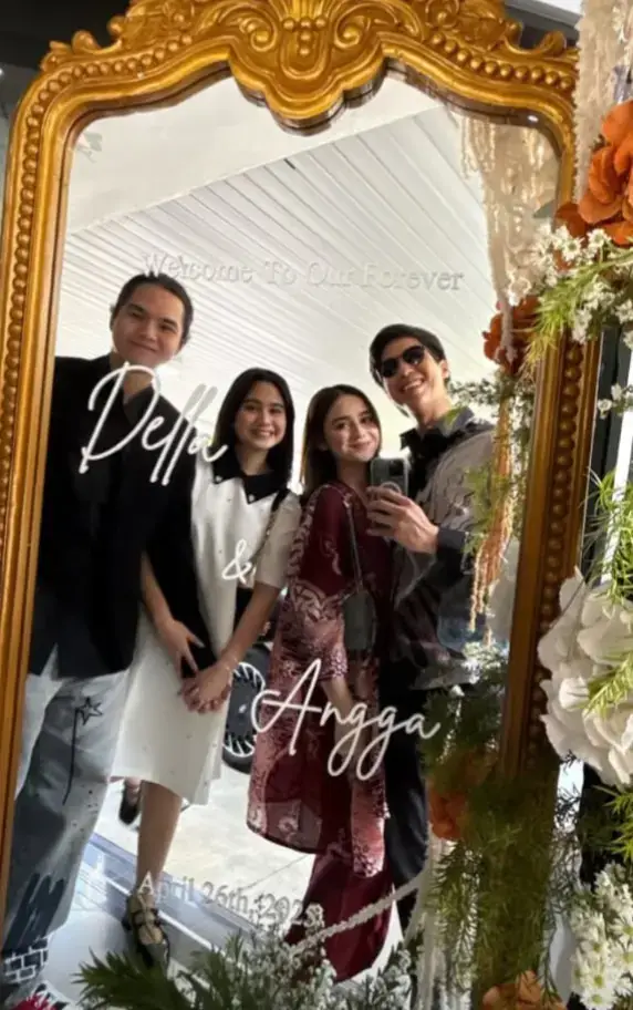 Double date kondangan🤏😍 #elrumi #duljaelani #tisabiani #syifahadjuuuuuuu #fypage 