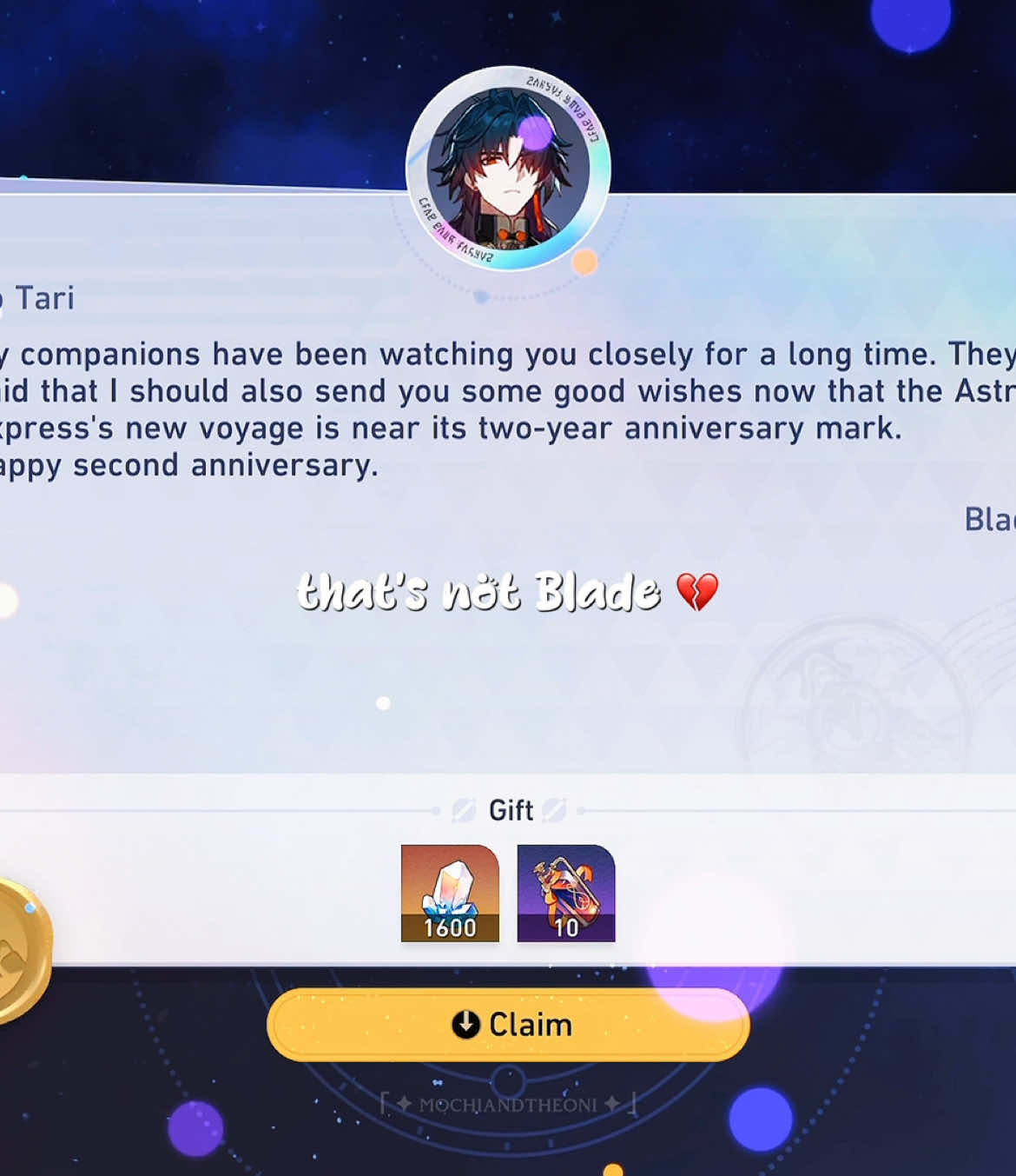 Please tell me the other letters aren’t the same 😭 #blade #bladehonkaistarrail #hsranniversary #HonkaiStarRail #hsr #hsrcreators 
