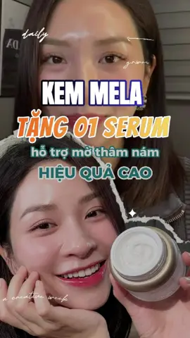 ƯU ĐÃI CỰC HẤP DẪN 🎉🎉🎉 TẶNG NGAY 1 NIACINAMIDE 10% Khi mua kem dưỡng trắng Mela 😗 Một hũ kem Mela dùng 3-4 tháng, da sáng lên, đều màu, nền da khỏe mạnh ra.  Chị em nào kiên trì dùng đều đặn thì phải nói, da bóng trong, dồi dào, sắc tố cũng cải thiện tốt. Nám mờ, da trắng hồng, có chiều sâu. Số lượng có hạn, các Chị yêu nhanh tay nhé ạ #Levananh #myphamlevananh #vacuretreat #kemmela