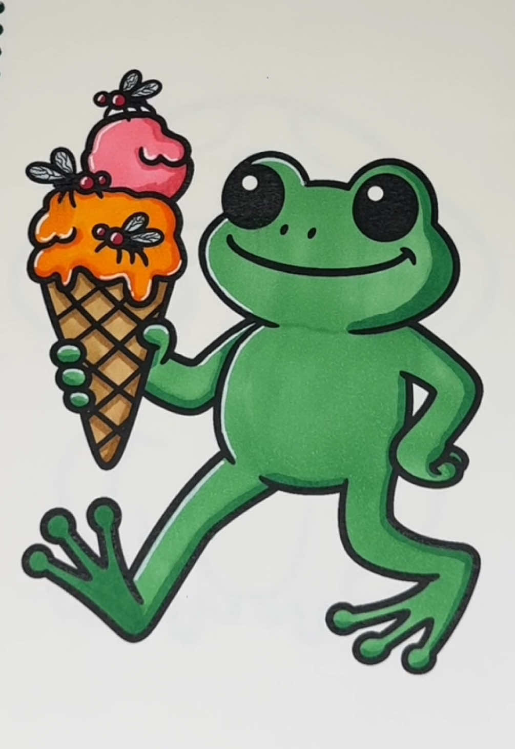 Color with me 🐸🍦 #coloring #coloringbook #colorwithme #colortok #frog #asmr #asmrsounds #satisfying #TikTokShop #fyp #viral #trending 