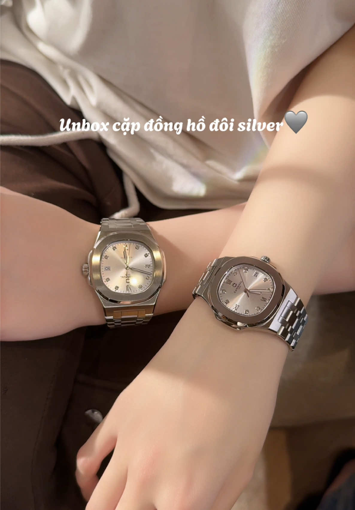 🩶Unbox cho ce tham khảo cặp full silver hot hit nhà e cho các ce tham khảo ạ, ngoài ra ẻm có thêm nhiều mặt màu khác nữa ạ🩶 #carnival #donghocarnival #donghonu #donghonam #donghocap #donghodoi #donghocouple #carnival8160l #carnival8160 #carnival8160g 