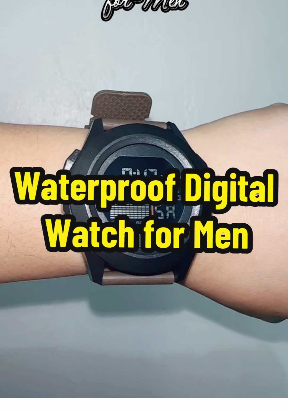 Astig neto! Fashionable na, waterproof pa! #menswatch #watch #watchformen #waterproofwatch #waterproofdigitalwatch #digitalwatch #mensfashion 