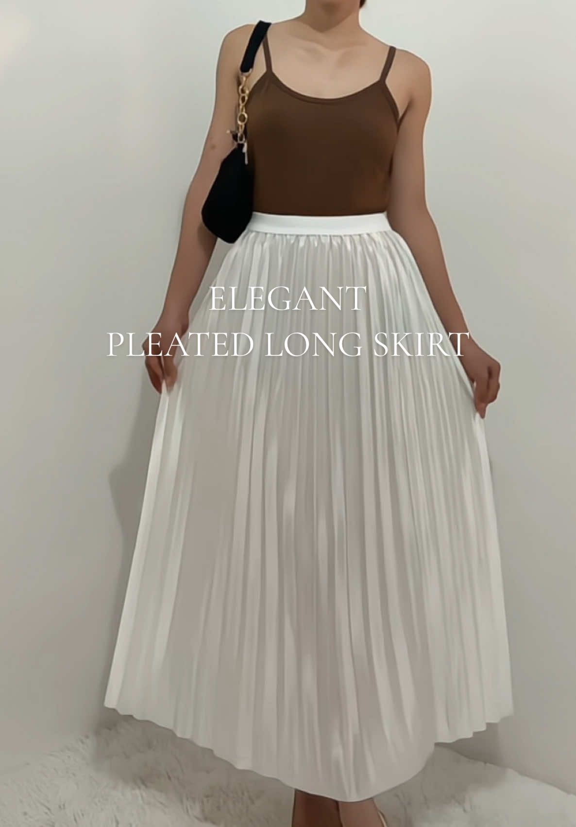 this casual pleated skirt🫶#longskirt #pleatedskirt #casual #elegant #fyp 