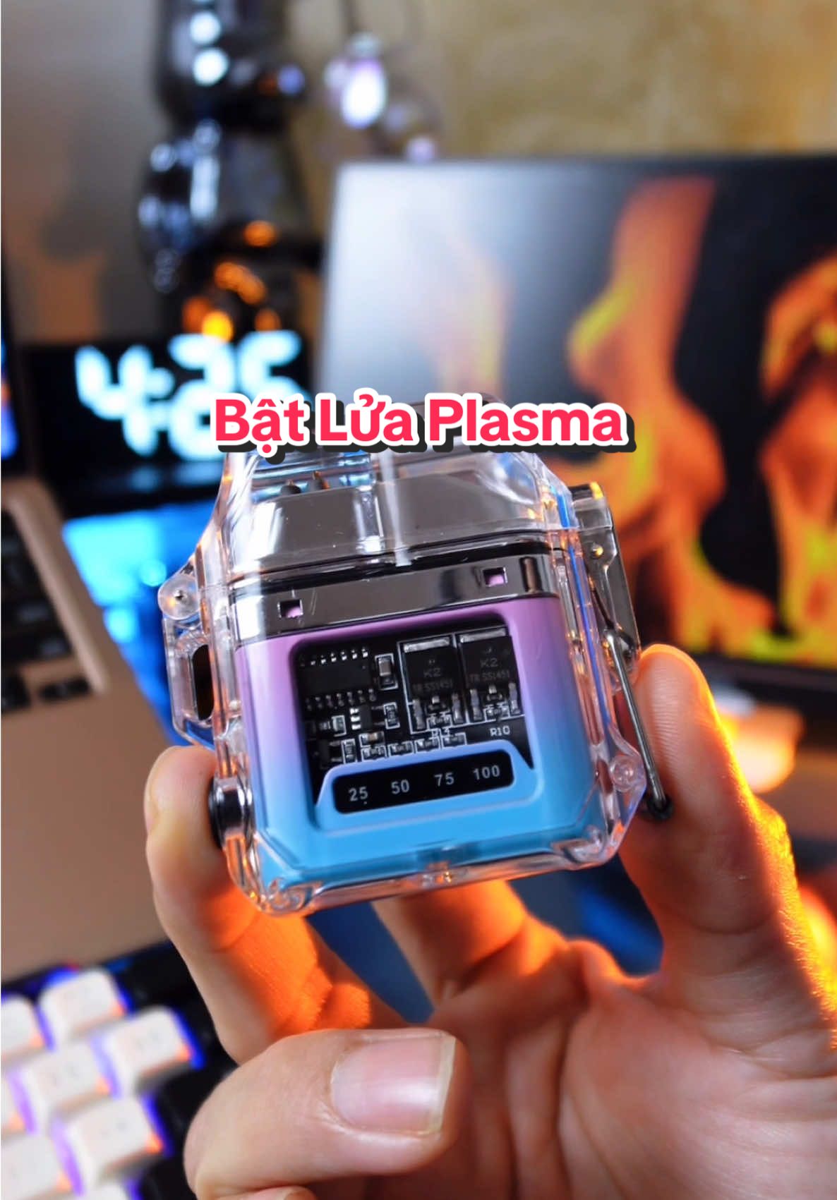 Cái này gọi là bật lửa Plasma hay đèn pin cũng được anh em nhé #ongbobaconreview #LearnOnTikTok 