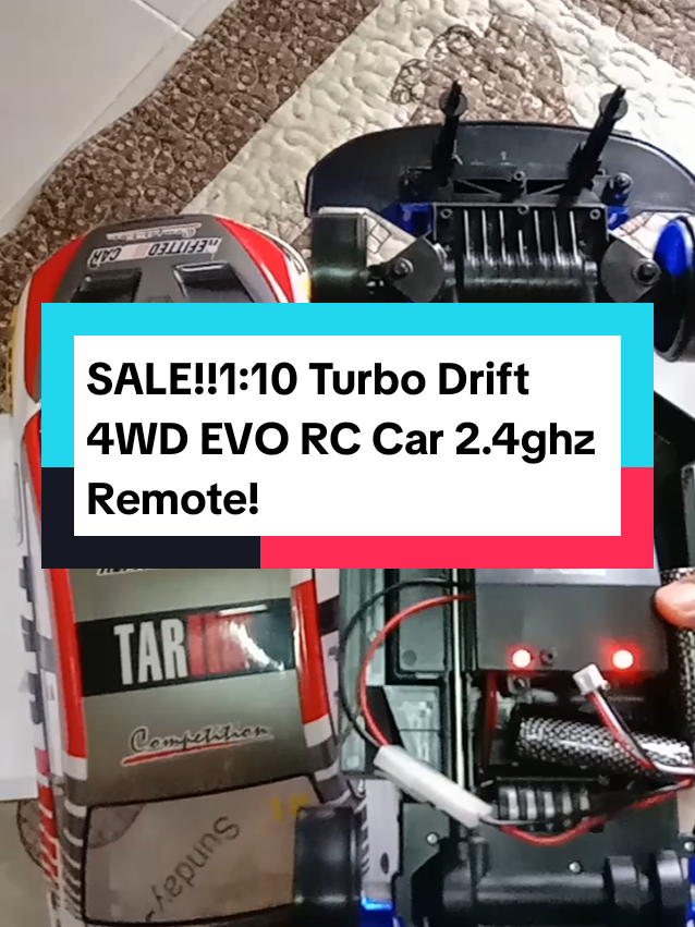 SALE!!1:10 Turbo Drift 4WD EVO RC Car 2.4ghz Remote,@Eeyda Hafiz #rc #rccar #rcdrift #tiktokshop 