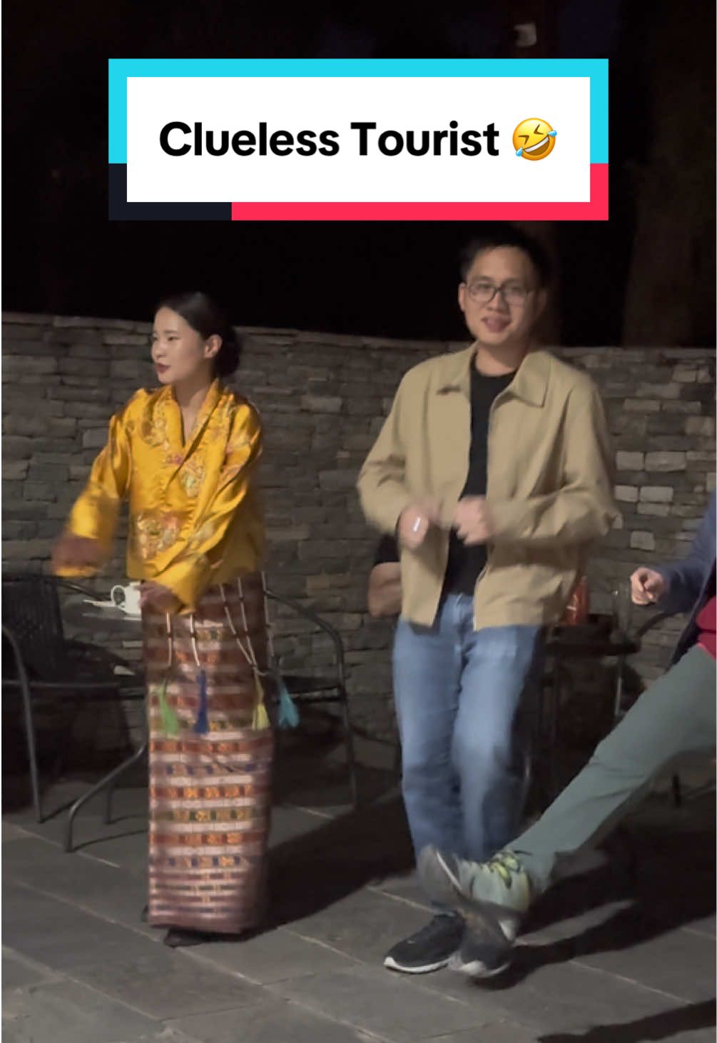 extremely lost asian tourist #bhutan is still in asia #asia #travel #tourist #traditional #dance #clueless 