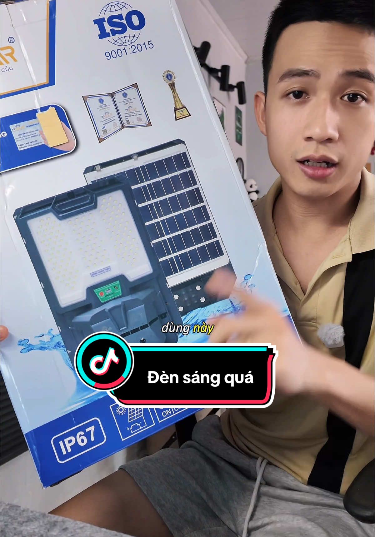 Lắp đèn năng lượng mặt trời đỡ tốn tiền điện các bác ạ #khanghatay #dennangluongmattroi #nangluongmattroi #tpsolar 