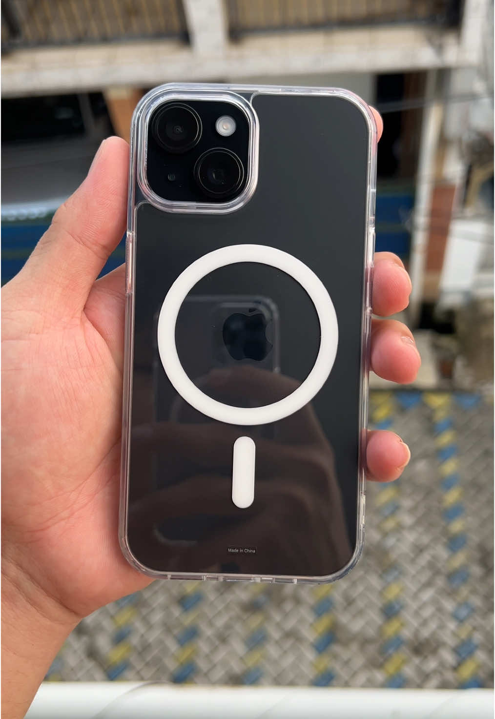 iphone 15 black with clear case🖤 #iphone15 #iphone15black #apple #clearcase 