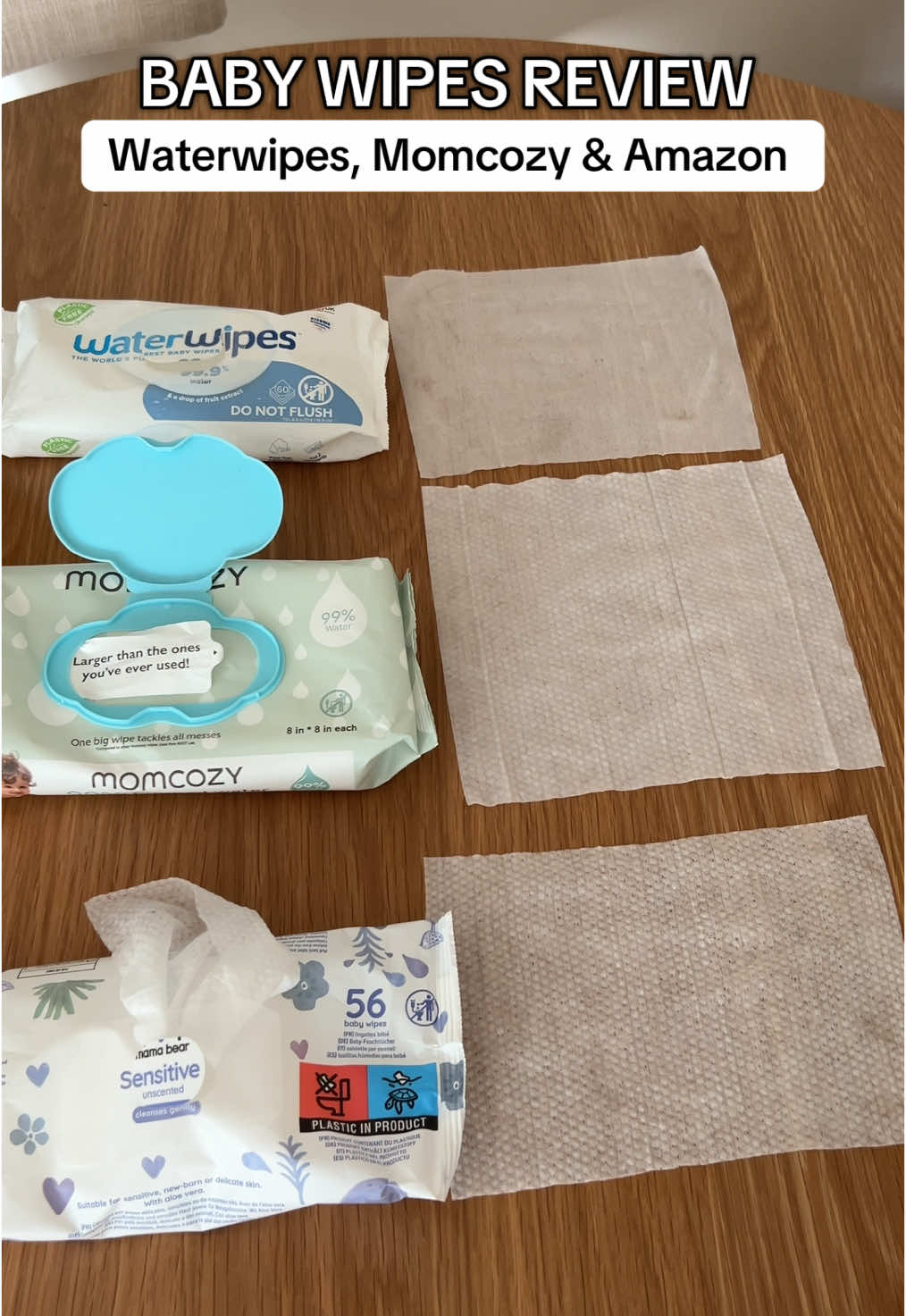 Baby wipes review!! I think @Momcozy Official won it 😍 #babywipes #babyproducts #babystuff #babiesoftiktok #asmr #asmrsounds #babymusthaves #babyessentials #babytiktok #amazonmusthaves #waterwipes #babytips #toddlermom #mumsoftiktok #parenting #parentingtips 