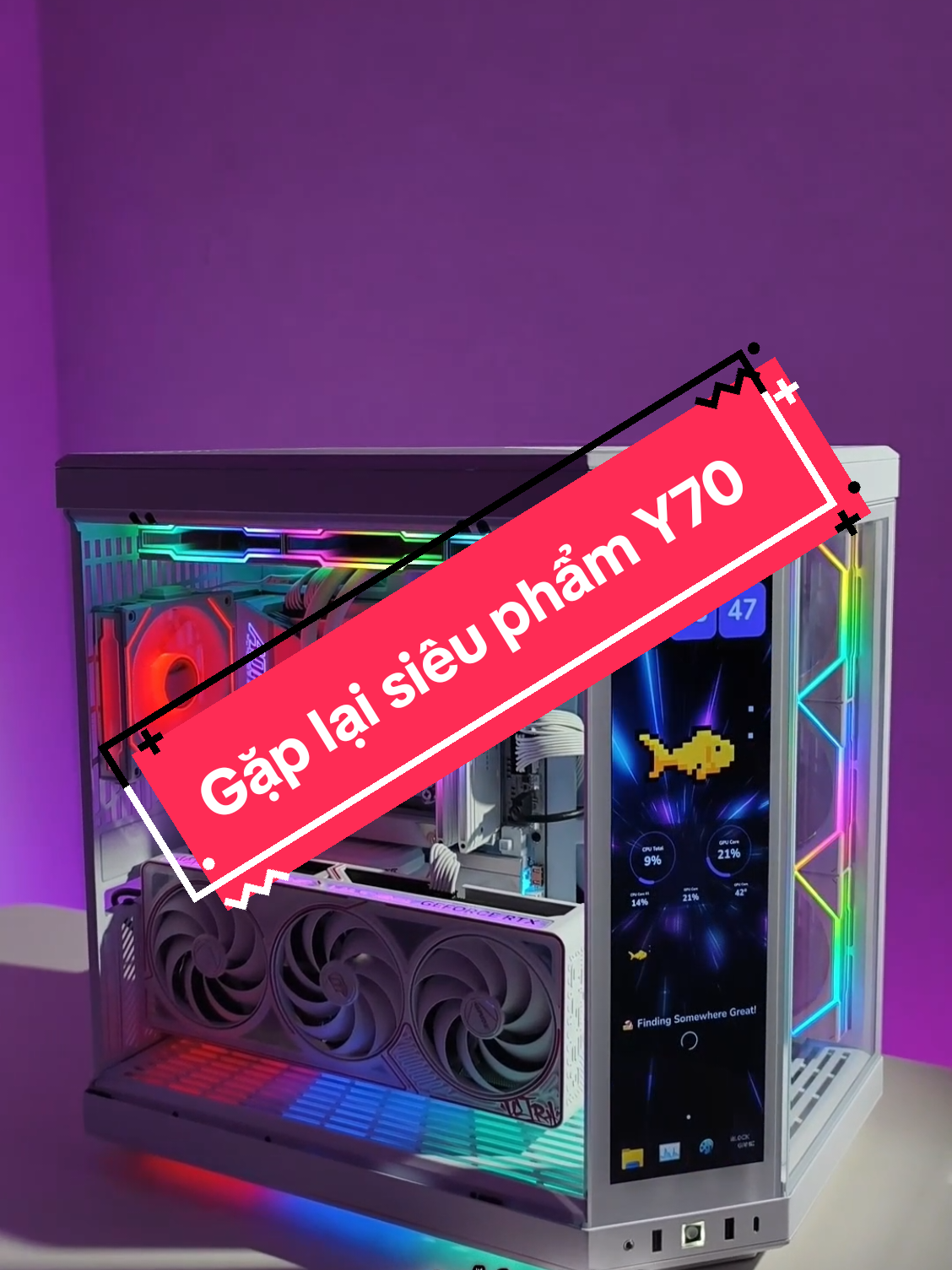 Hyte y70 vẫn là con case rất gì và này nọ 😁  #pc #pcbuilds #pcgamingsetup #xuhuong #hotgear #gaming 