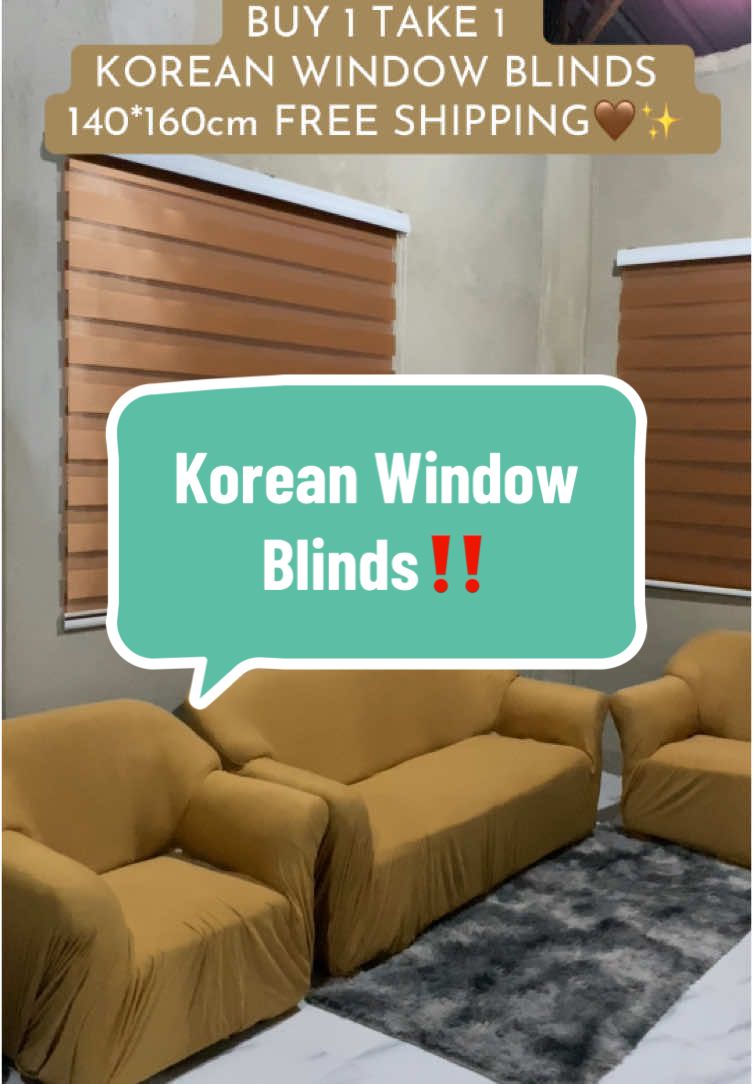 Buy 1 Take 1 Korean Window Blinds 140*160CM #koreanwindowblinds #windowblinds #rollerblinds #koreanrollerblinds #aesthetic #trendingvideo #viralvideo 