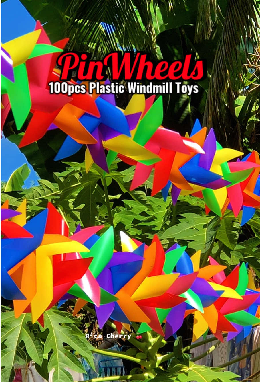 100pcs Plastic Windmill Toys Colorful Pinwheels Fiesta Flag With 30m Wire Rope #windmilltoy #windmills #pinwheels #pinwheel 