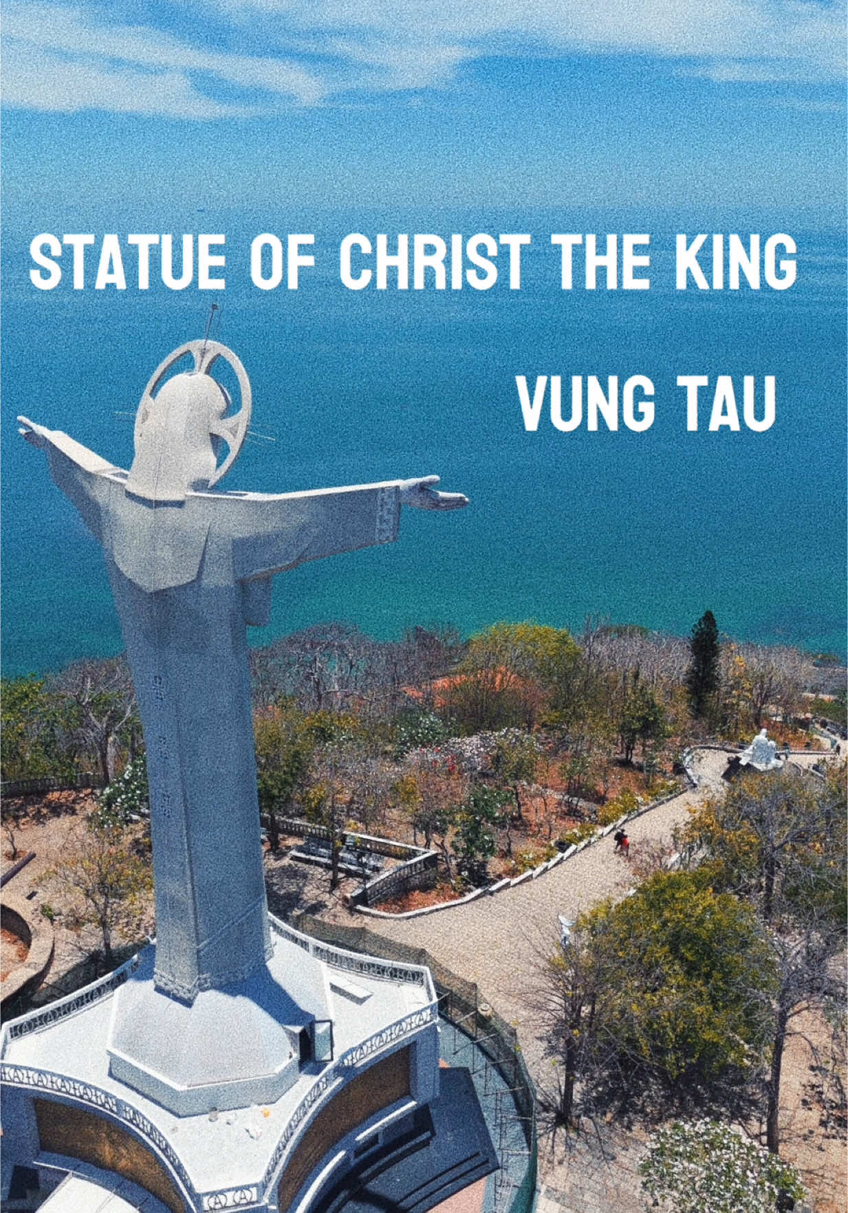 Tượng Chúa Kitô Vua, Vũng Tàu is one of the largest statues of Jesus Christ in Asia. Built starting in 1974 and completed in 1993, the statue stands 32 meters tall with arms stretching 18.4 meters wide. It is located on top of Núi Nhỏ (Small Mountain), facing the East Sea. Visitors can climb 133 steps inside the statue to enjoy a breathtaking panoramic view of Vung Tau city and the ocean. #bariavungtau #jesuschristisking #dronevideo #dulichvietnam #flycamvietnam #travelvietnam 