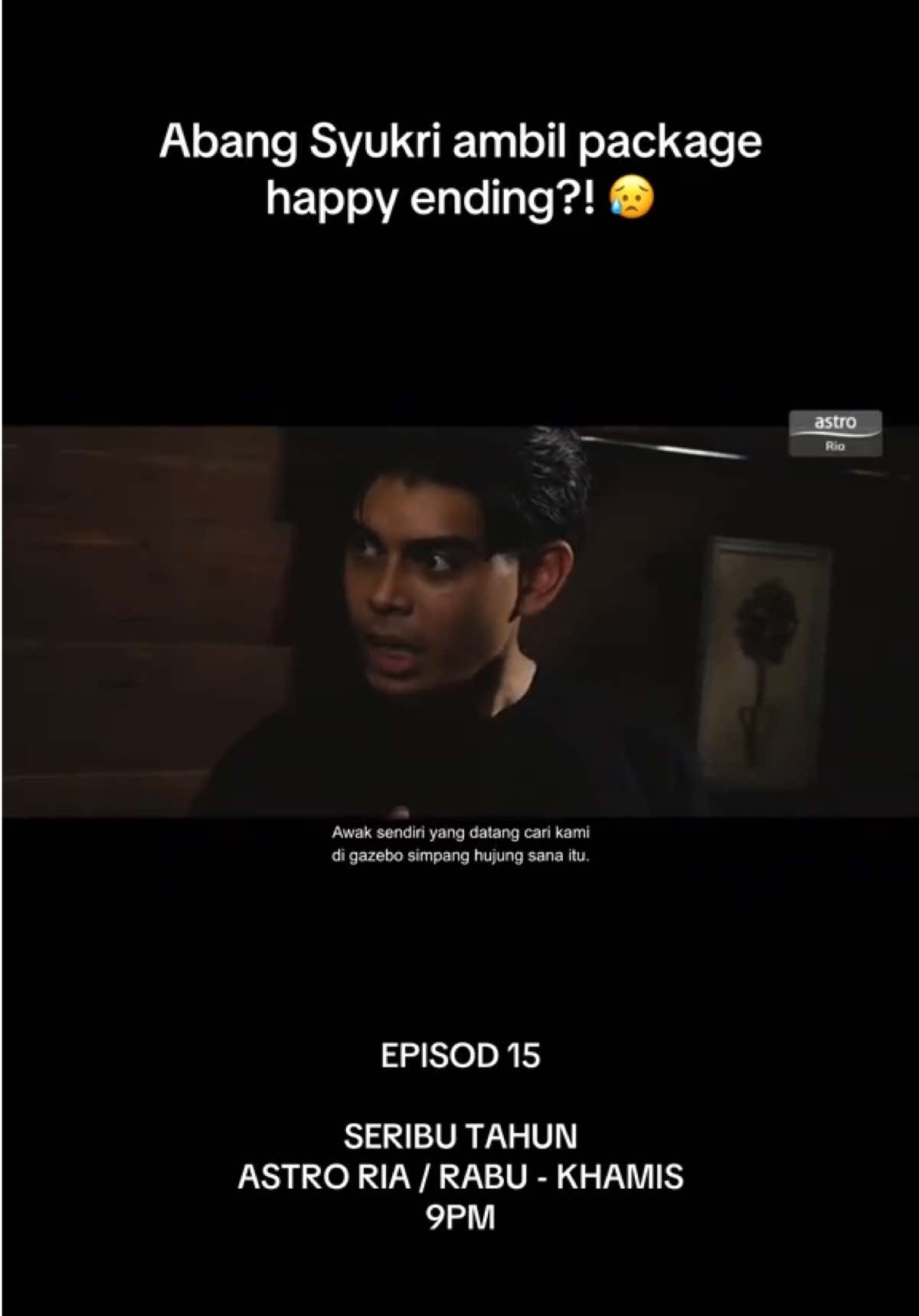 Bila rahsia Abang Syukri kantoi depan semua orang… 😈 Rabu & Khamis - 9PM Astro Ria & Sooka I know I'm a bit late to post this 😅 tapi korang dah catch Seribu Tahun recent episode belum? Once again, terima kasih banyak to the whole @Radius One team, especially #budakijat & Azrul Anuwar for trusting to be part of this heartfelt drama. it still feels so surreal to be part of something so beautiful lagi-lagi sebab selalu tengok drama-drama #budakijat sebelum ni, and now I get to be a part of it. On set, the whole team really made me feel like family. Setiap kali datang set, rasa macam balik rumah sendiri.  So blessed to be working alongside such amazing talents like @azhanraniofficial @Khiriah17 @emma maembong & Azrul Zaidi pengalaman yang tak akan dilupakan. Thank you for giving me this opportunity, truly a dream come true. 🙏🏻✨ Jangan lupa catch episode baru Seribu Tahun, Rabu & Khamis, 9PM di Astro Ria & Sooka! #SeribuTahun #GratefulHeart #Alhamdullilah  #dramaseributahun