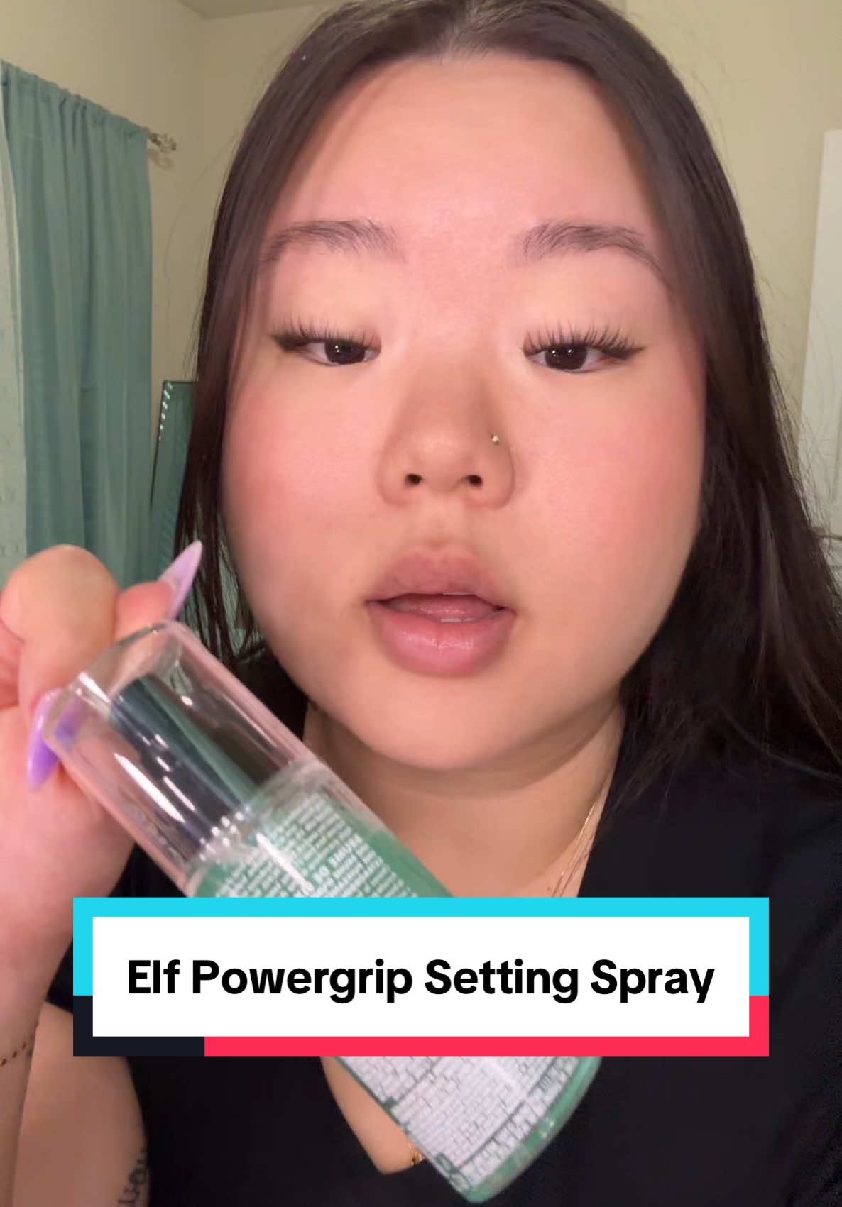 Finally trying the elf power grip setting spray after having it for months 😂 @elfcosmetics @e.l.f. Cosmetics 