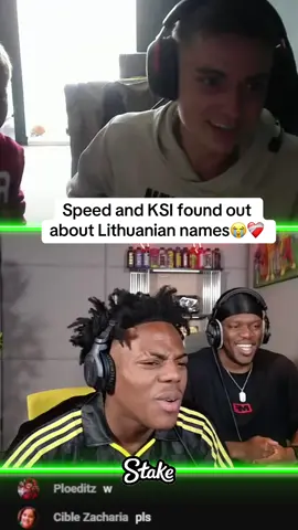 Speed and KSI found out about Lithuanian names  #Ishowspeed #speed #fyp #foryou #foryoupage #viral #ishowspeedclips ishowspeed speed ksi #ksi #jj #sidemen #uk 
