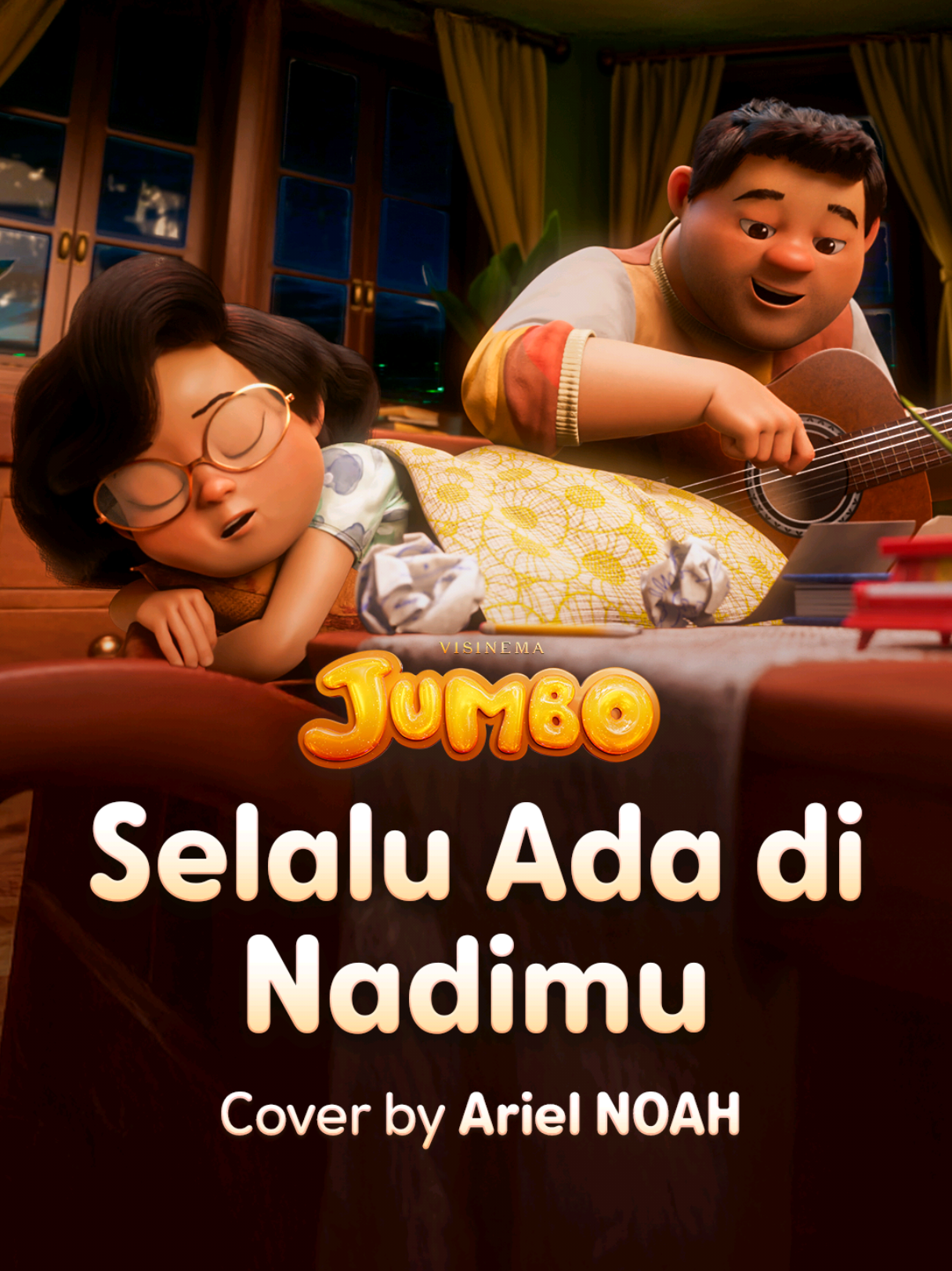 Yang gak terlihat di layar lebar, sebuah lantunan dari Ayah Don menyanyikan lagu ibu Don. Spesial untuk semua teman-teman Don ❤️ Nyanyian ini bukan sekedar nada, semoga jadi makna untuk semua yang udah jadi bagian dari perjalanan JUMBO! 🤗 #JumboUntukSemua #JUMBO