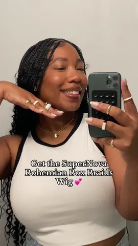 This is your sign to get the @Supernovahair bohemian goddess braid wig. I forgot to mention it’s also sooo lightweight #braidedwig #goddessbraids #wigreview #vacationhair #tiktokshopfinds 