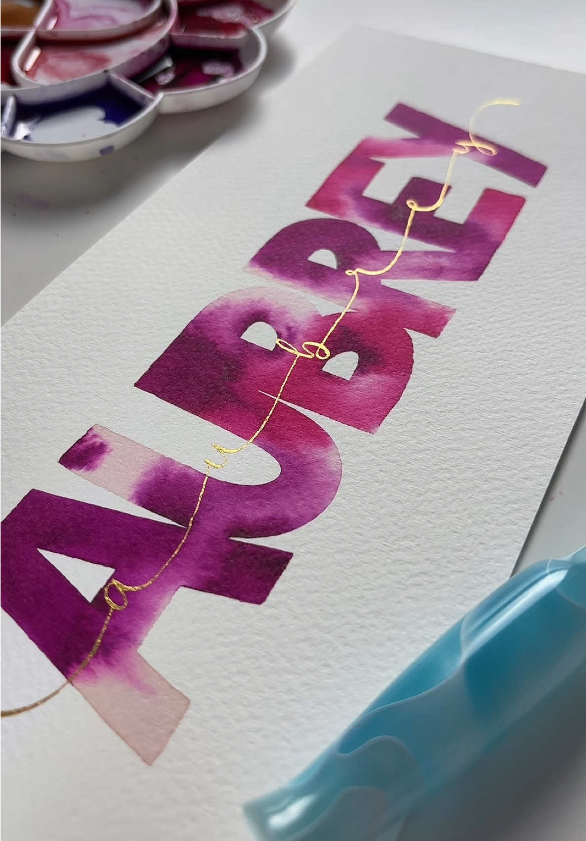 Replying to @alys painting names 💫 #foryou #aubrey #fyp 