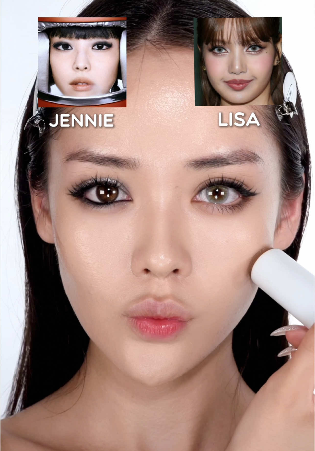 Lisa or Jennie ?? 💖 #kpopmakeup #koreanmakeup #jenniemakeup #lisamakeup