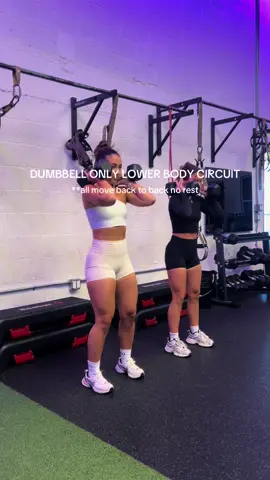 LOWER BODY DUMBBELL ONLY WORKOUT  10 Reps of everything back to back  •FRONT SQUATS •REV LUNGES  •RDLS  •SUMO SQUATS  •GLUTE BRIDGES -> 10 SEC HOLD rest then repeat 3 times #lowerbodyworkout #GymTok #dumbbellonlyworkouts #lowerbodyworkout #shygirlworkout  @marinakayfit 