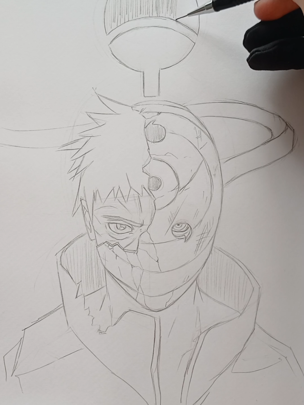 Obito Uchiha 🔥 #obito #obitouchiha #narutoshippuden #edit #sketchbook #art #artist #drawing #anime #fyy #fyyyyyyyyyyyyyyyy 