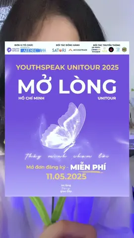 Mình là ai, mình muốn gì, mình sống vì điều gì? Nếu bạn cũng đang trên hành trình tìm lại bản thân thì YouthSpeak Unitour 2025 đang đợi bạn. YouthSpeak, được tổ chức bởi AIESEC, đã tạo ra một không gian hoàn toàn miễn phí tại TP. Hồ Chí Minh, nơi các bạn trẻ có thể cùng nhau chia sẻ và kết nối, vượt qua sự im lặng trong giao tiếp. Với sự tham gia của các diễn giả chuyên gia, chúng ta sẽ được cung cấp những kiến thức và kỹ năng cần thiết để giao tiếp hiệu quả hơn trong mọi lĩnh vực của cuộc sống. Hãy đến YouthSpeak Unitour 2025. Cùng nhau “cất” lời – để không ai phải giấu mình sau những khoảng lặng.  | #RenaNguyen #youthspeak #aiesec #sinhvien #daihoccogivui #fyp 