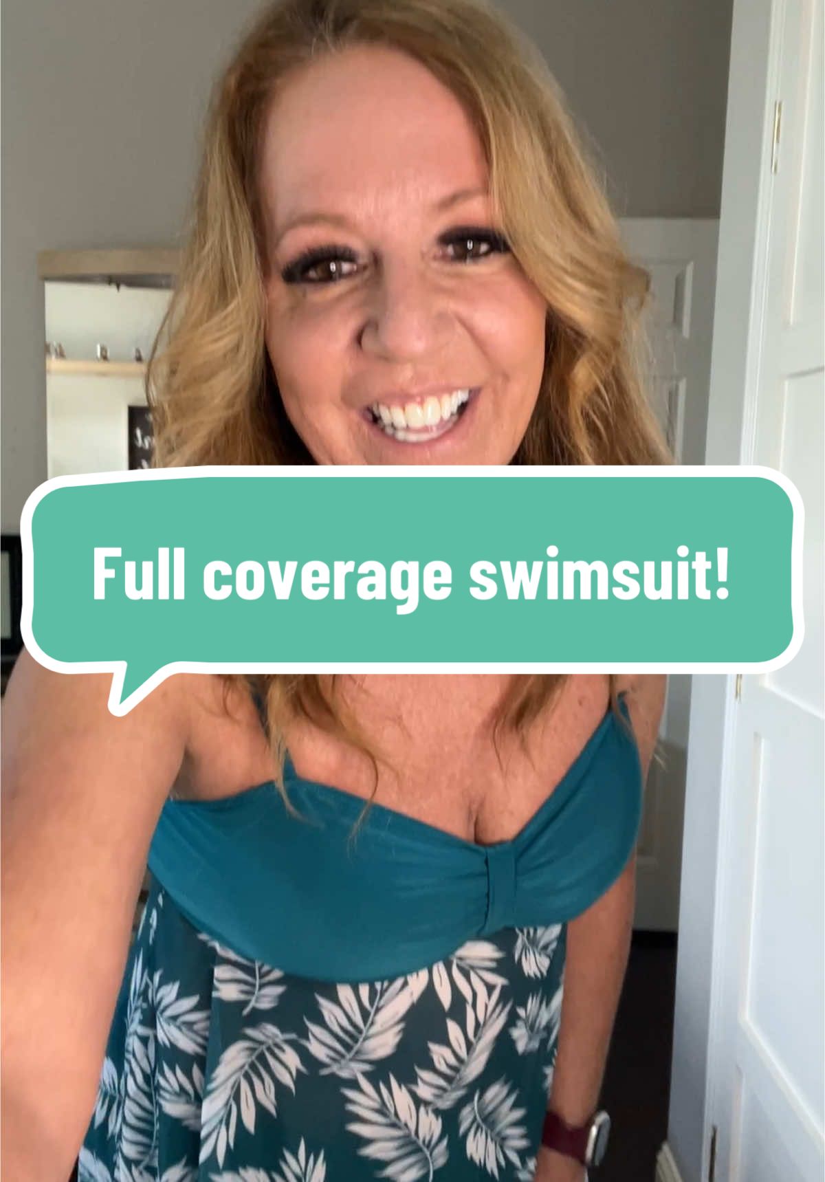 Super cute!! Love the boy short bottoms & the cover up top! ❤️ #fullcoverageswimsuit #over50women #swimsuithaul #teamterryketo #teamterryliving #tankini #swimsuits #mothersdaygiftideas #ticktokshoprestock 
