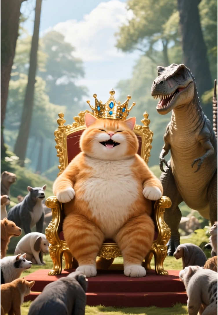The cat becomes the king.😂#ai #aistory #cat #funny #VideoTube 