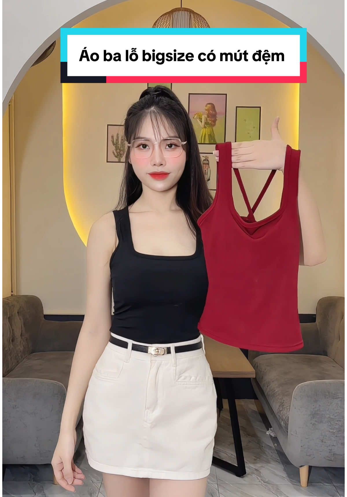 Áo ba lỗ bigsize có mút đệm #balonu #aobalo #aobalonu #aohaiday #aohaidaynu #aohaidayxinh #aohaidaycodem #aobigsize ##tuoimalum