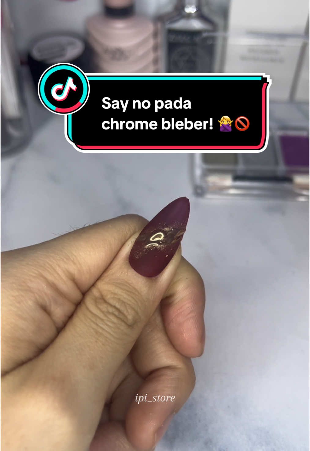 Say no pada chrome bleber 🙅‍♀️🚫 #nailart #nailartist #chromenails #chromenailart #nailtips #nailtutorial #k#kutekgeln#nailgelpolishg#gelpolishg#glitternailsc#cateyec#cateyenailsf#fypnailsf#fyp